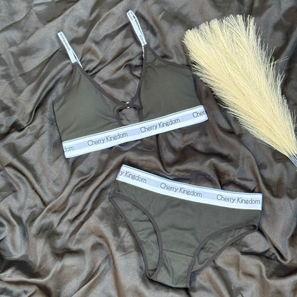 Cherry Kingdom Removable Pad Bra Set