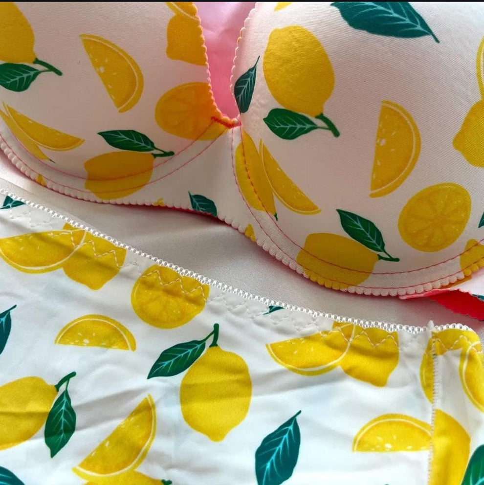 Fruit Print Bra & Panty Set