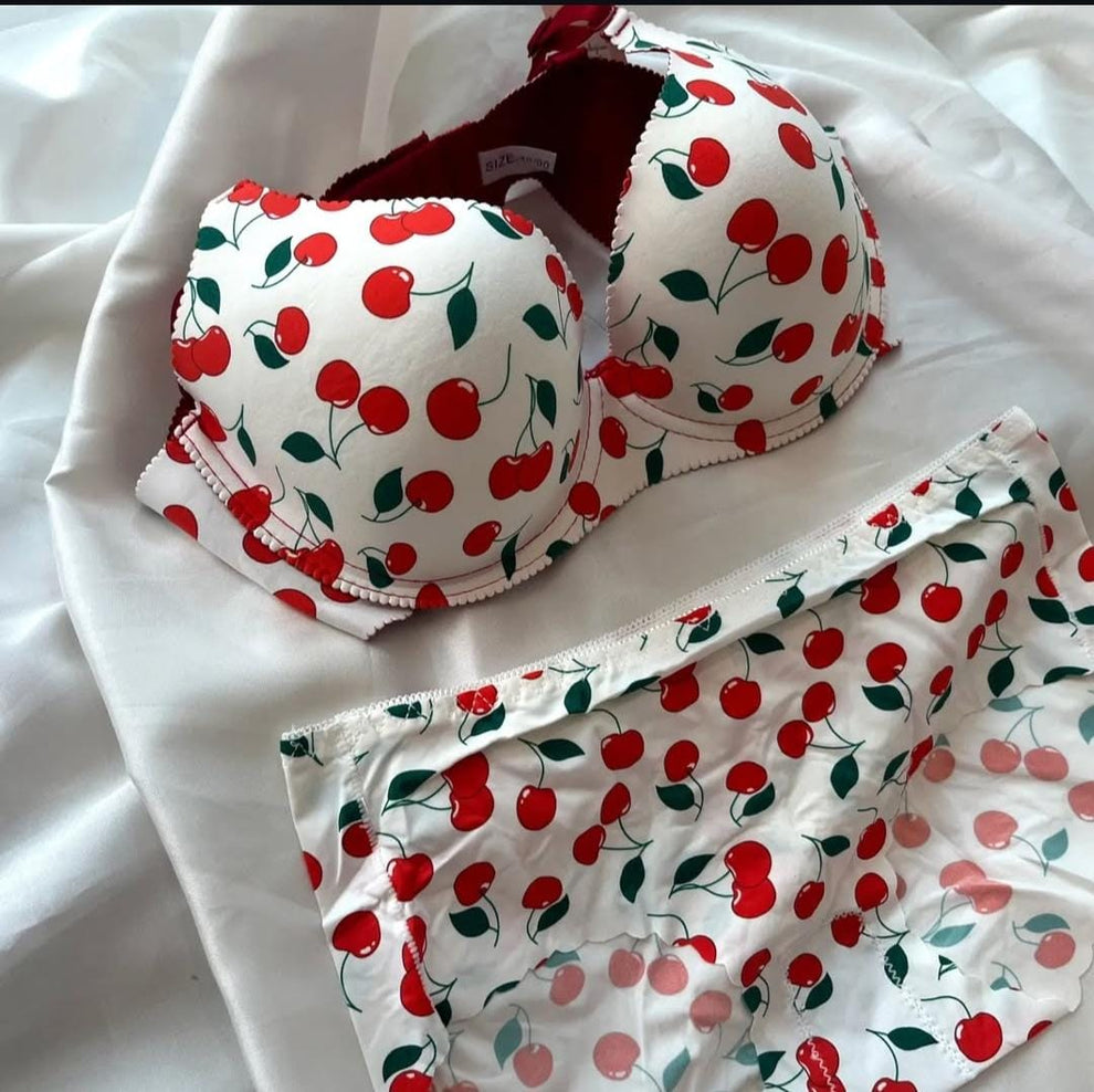Fruit Print Bra & Panty Set