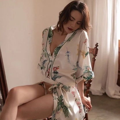 Elegant Floral Kimono Robe
