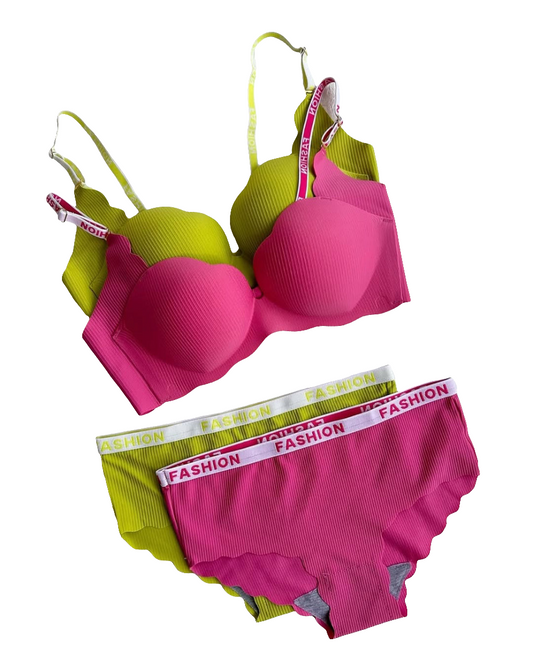 Fashion Edge Bold Contrast Bra & Panty Set