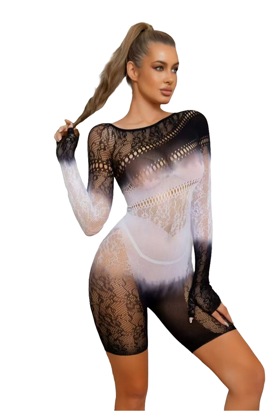 Sheer Lace Gradient Bodystocking