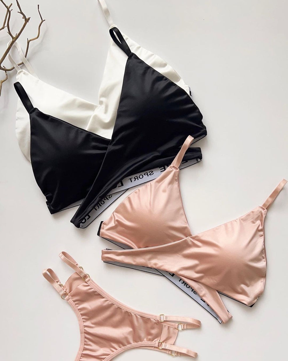 Satin Bliss Bralette & Panty Set