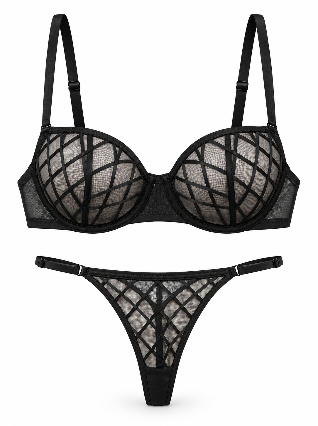 Scarlet Mesh Lingerie Set