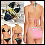 Juicy Heart Retro Triangle Bikini - 2 Piece