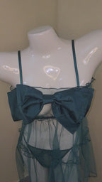 Amour Gift Bow Sheer Babydoll Set