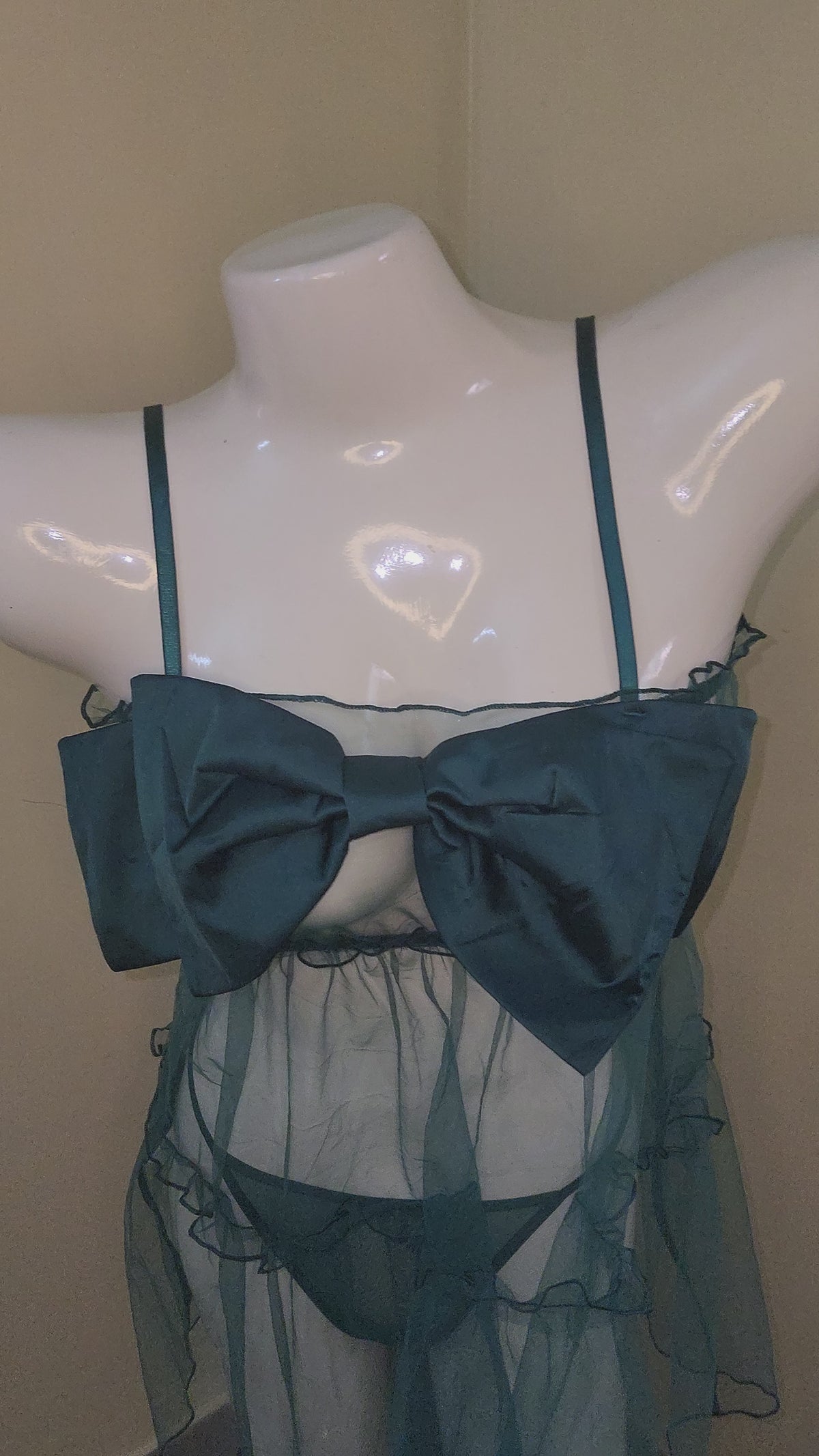 Amour Gift Bow Sheer Babydoll Set