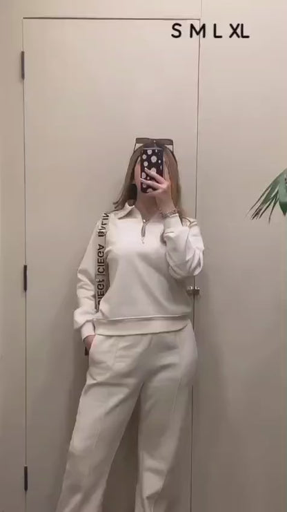 Essential Minimalist Pullover & Wide-Leg Pant Set