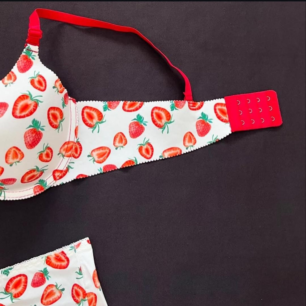 Fruit Print Bra & Panty Set