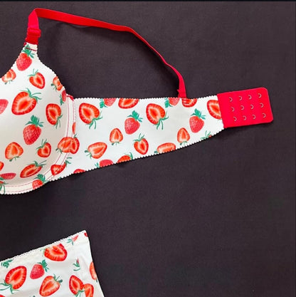 Fruit Print Bra & Panty Set