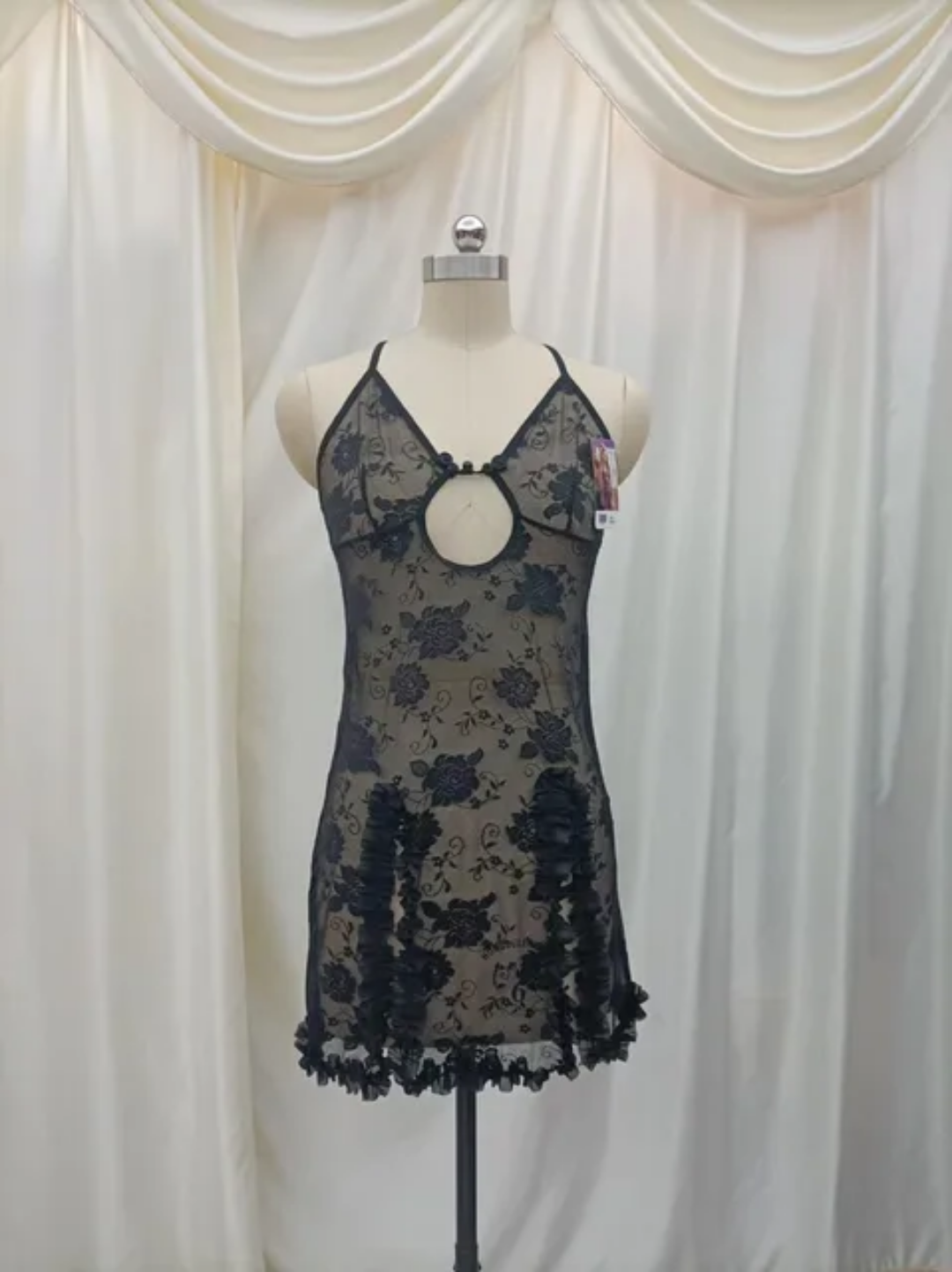 Romantic Aubergine Slit Nightdress