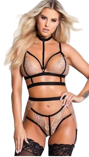 Temptation Strappy Lace Lingerie Set
