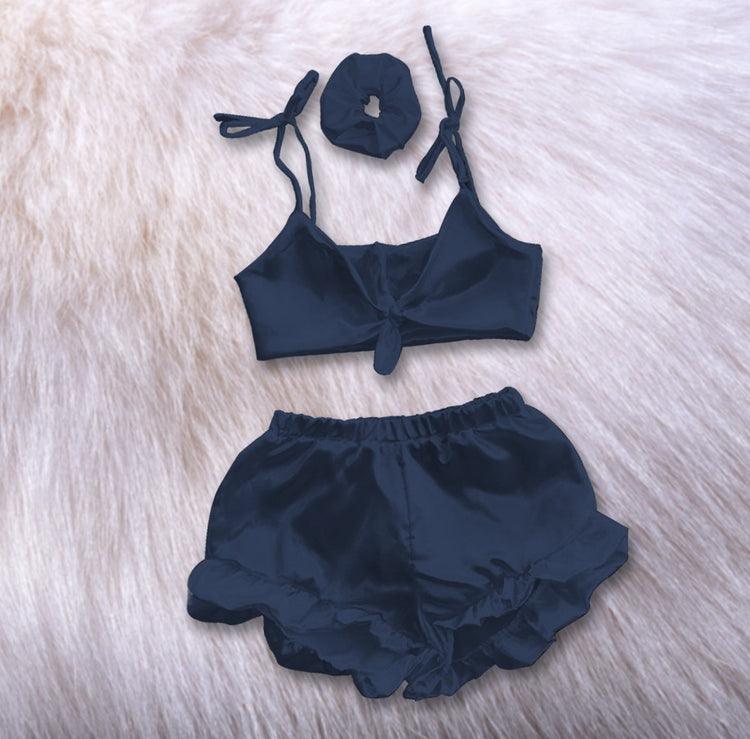 Silk Tie-Back Nightwear Set