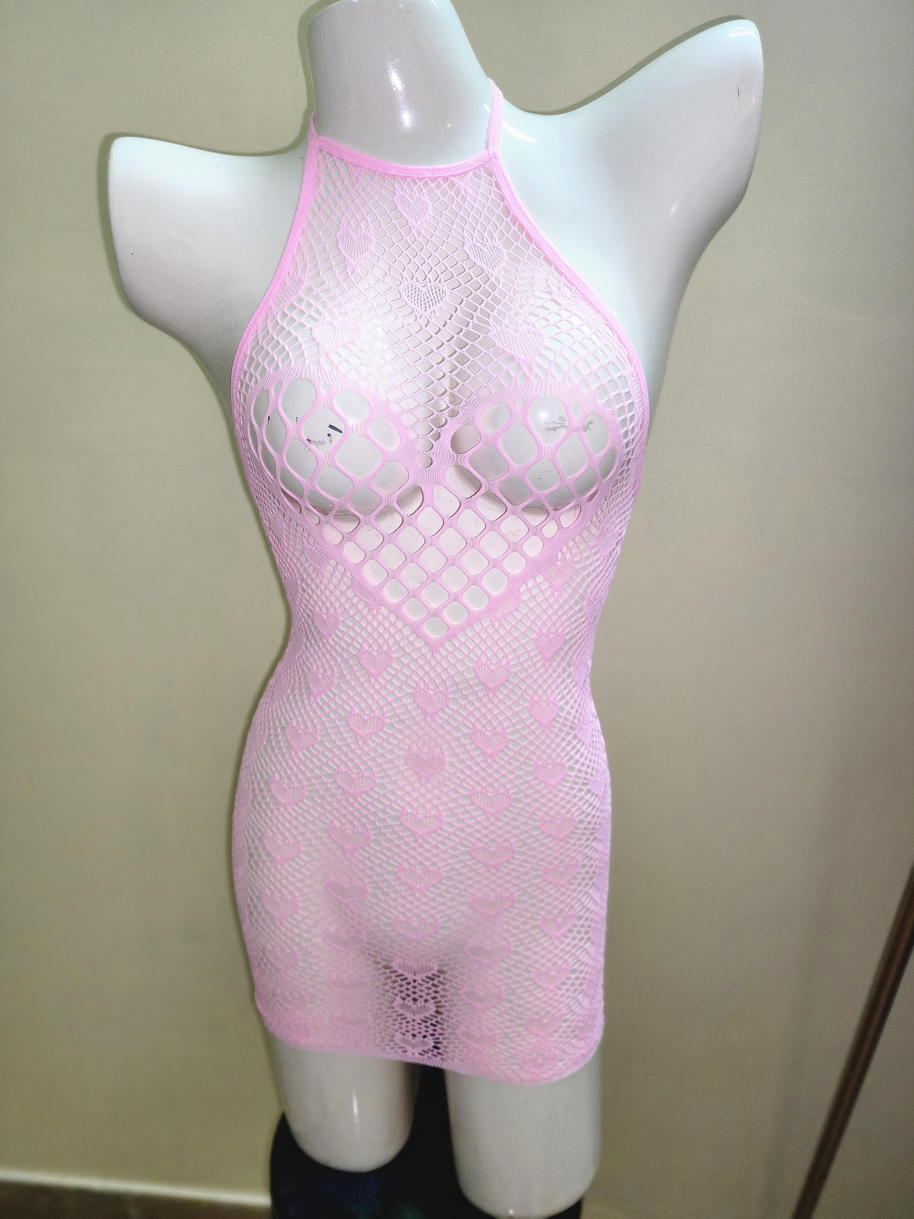 Sweet Sin Heart Halter Half Body Stocking