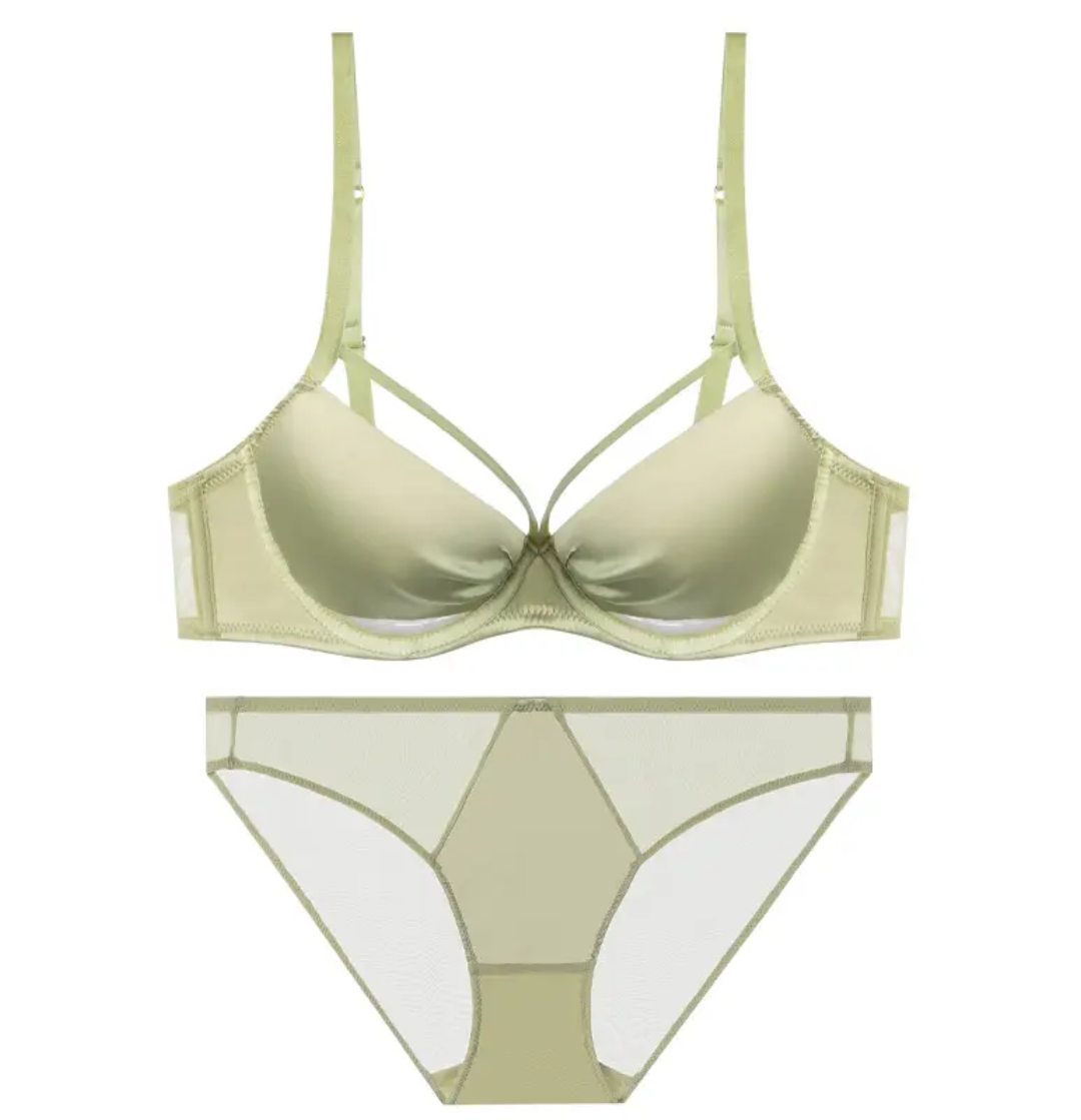 Satin Strappy Lingerie Set