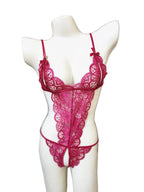 Crotchless Lace Teddy Lingerie