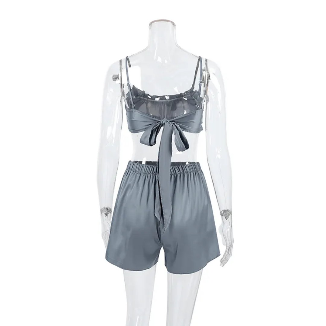 Silk Tie-Back Nightwear Set