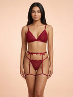 3-piece lace lingerie set