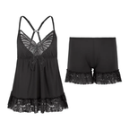 SD-Midnight Lace Babydoll & Shorts Set