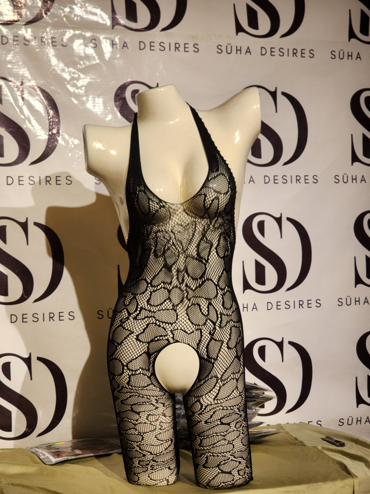 Wild Leopard Full Body Stocking (Crotchless)