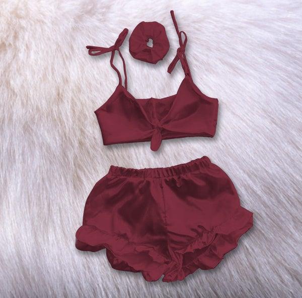 Silk Tie-Back Nightwear Set