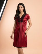 Silk Feathery Romance Nightwear Set - 3 Piece
