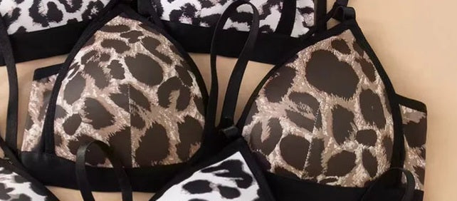 Cheetah Print Bra Set