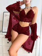 SD-Midnight Muse 3-Piece Lace Lounge Set