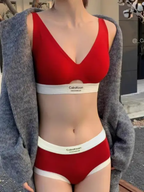 SD - CalniKean Seamless Comfort Bra & Panty Set
