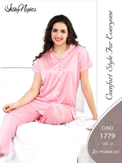 SilkyNights 2-Piece Silk Pyjama Set