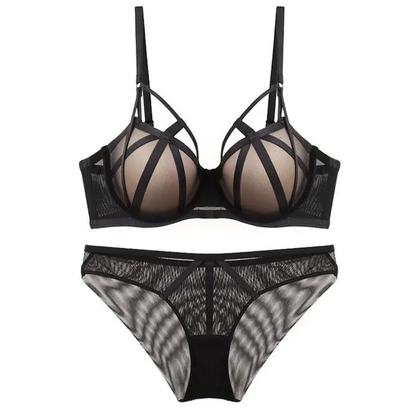 Fuchsia Cage Bra and Panty Set