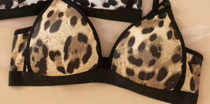 Cheetah Print Bra Set