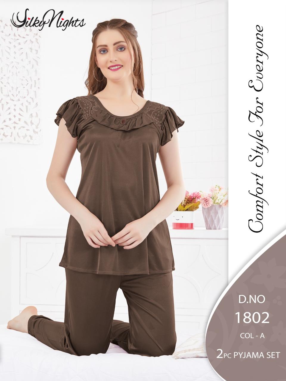 SilkyNights 2-Piece Silk Pyjama Set