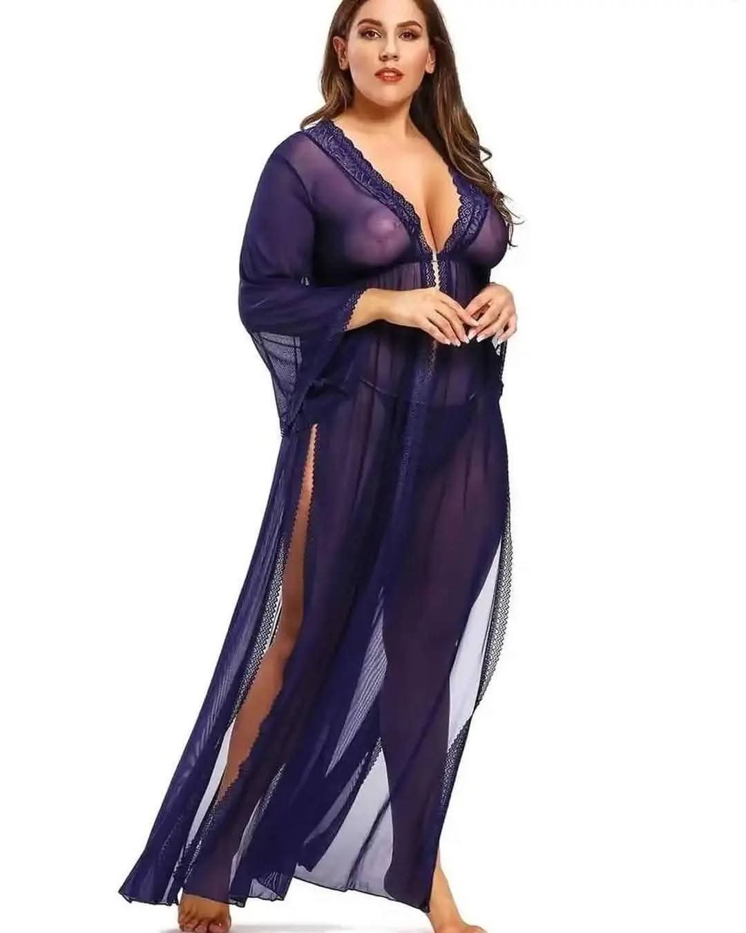 SD-Twilight Allure Long Mesh Robe Set