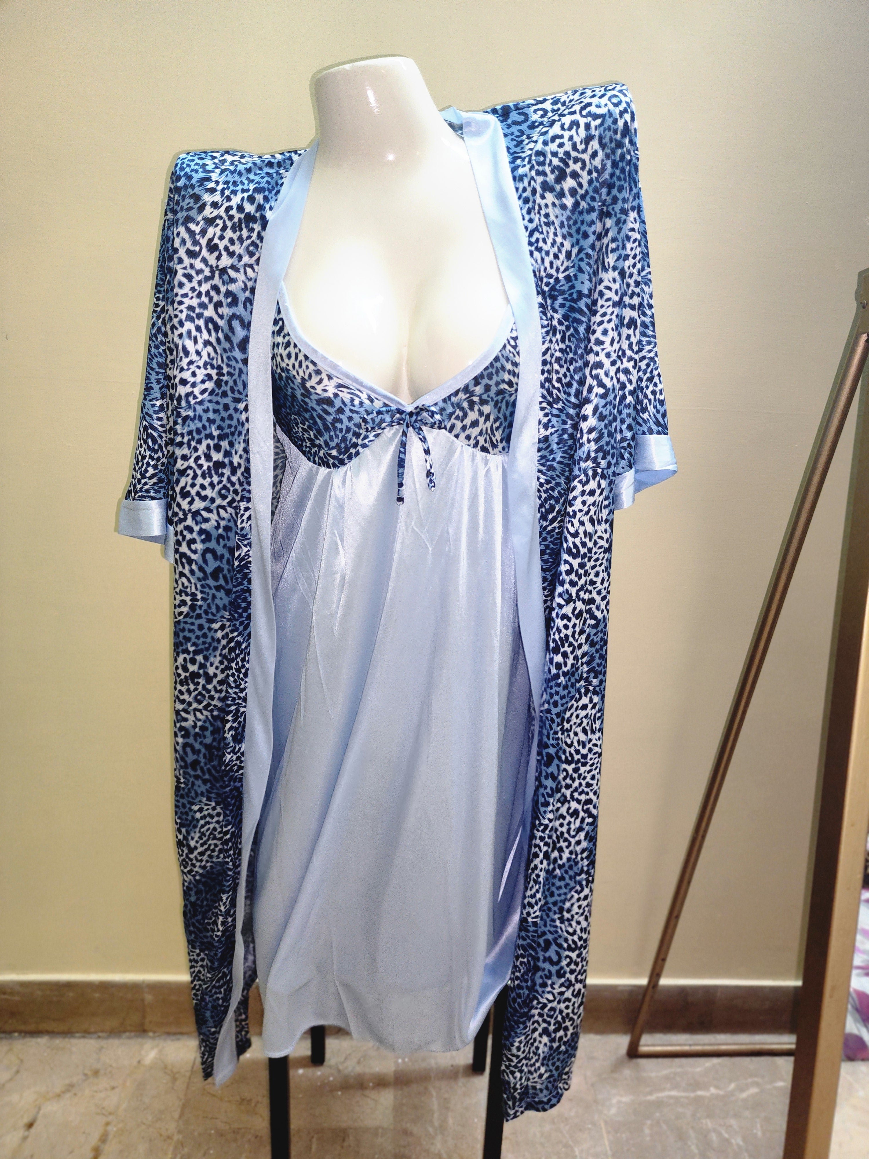 SD - Silk Leopard Chic 2-Piece Nightwear Set