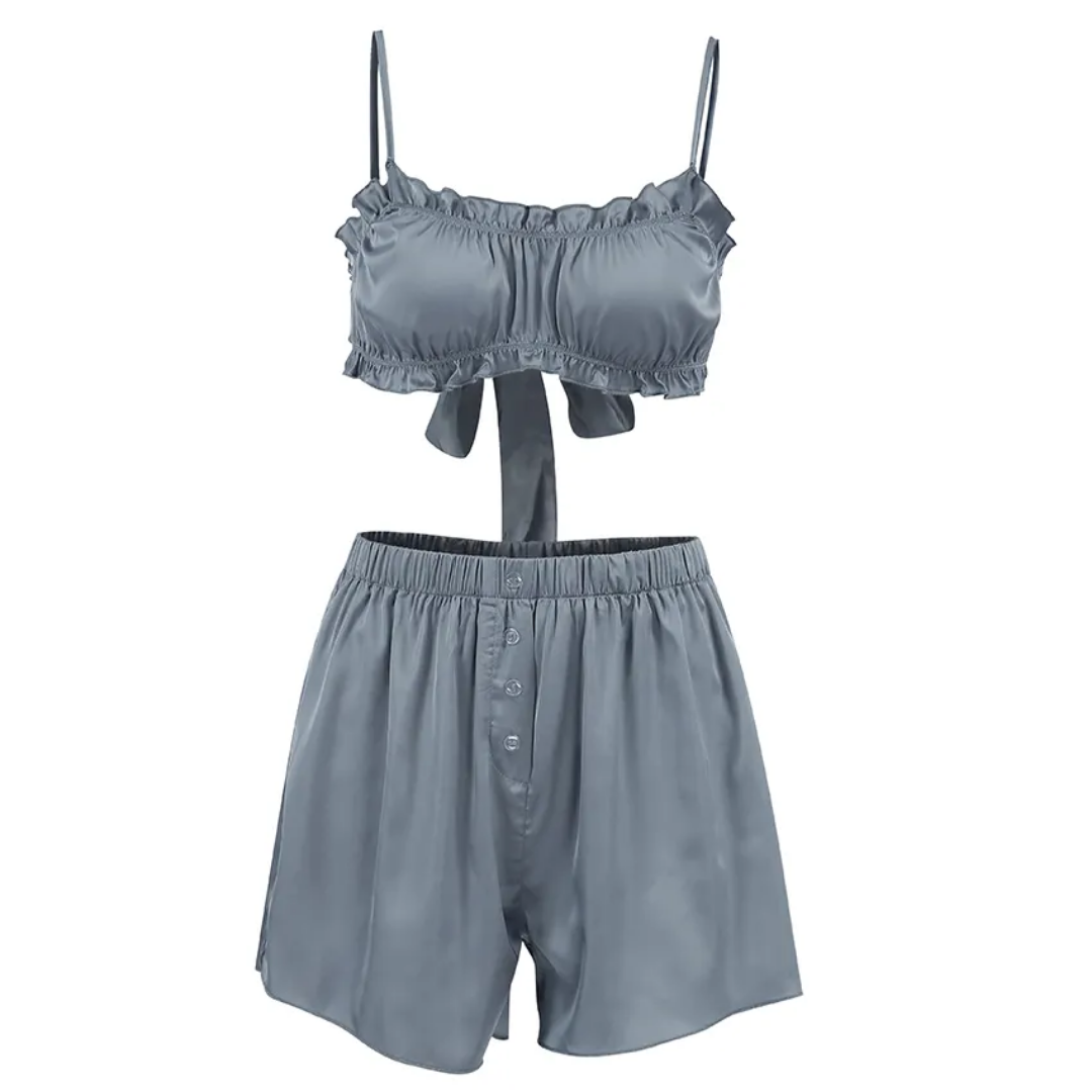 Silk Tie-Back Nightwear Set