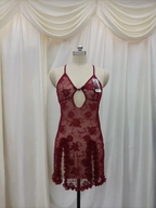 Romantic Aubergine Slit Nightdress