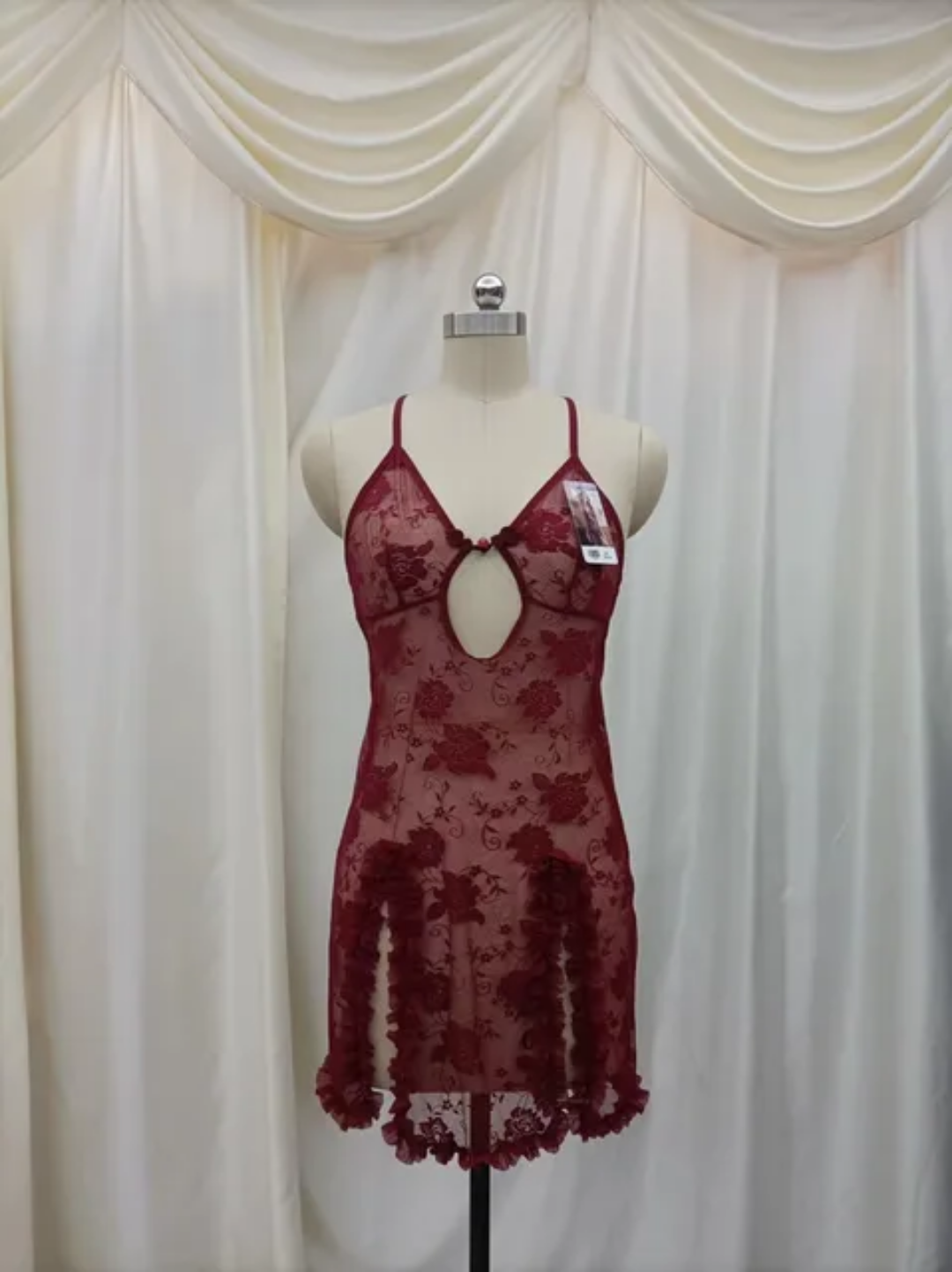 Romantic Aubergine Slit Nightdress