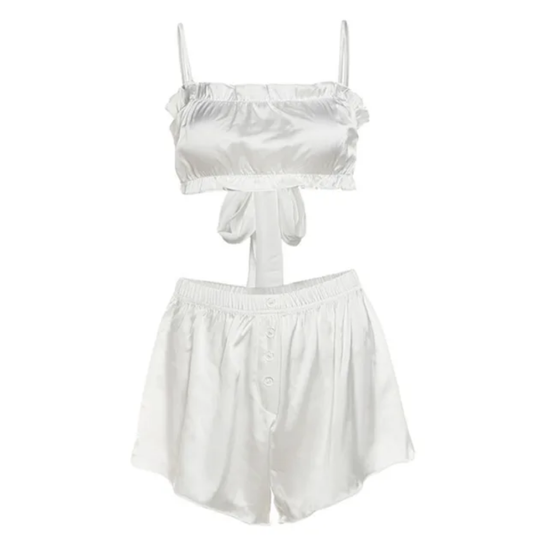 Silk Tie-Back Nightwear Set