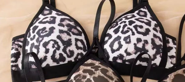 Cheetah Print Bra Set
