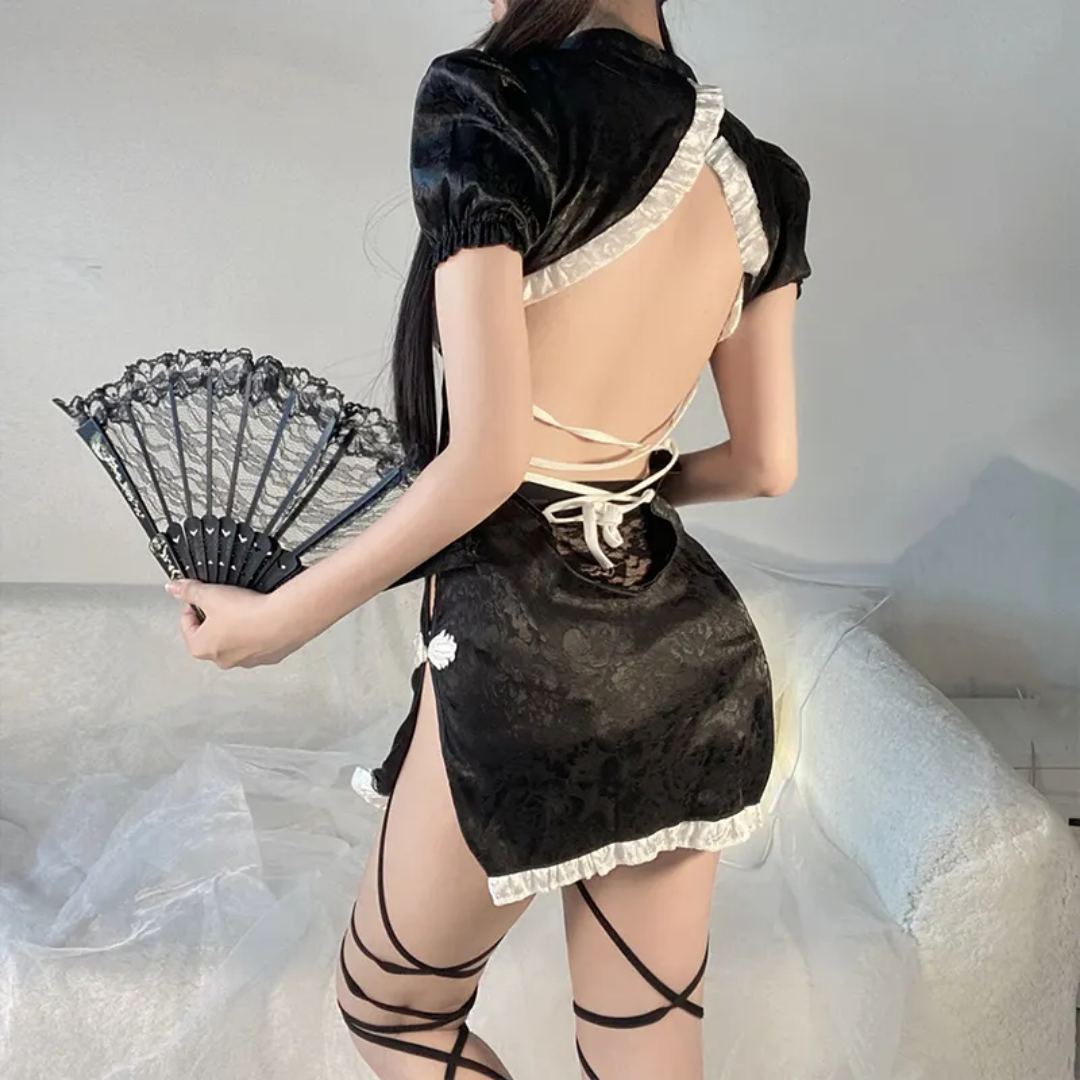 Midnight Charm French Maid Dress