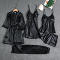 SD - 5-Piece Silk Jersey Nightwear Set - Non Padded