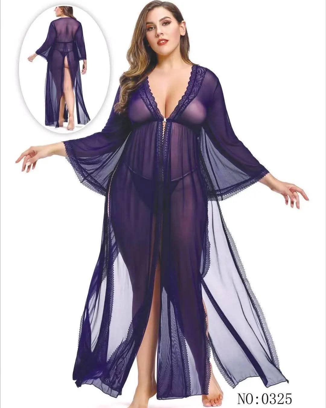 SD-Twilight Allure Long Mesh Robe Set