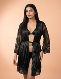 3-Piece Silk Jersey & Lace Nightwear Set