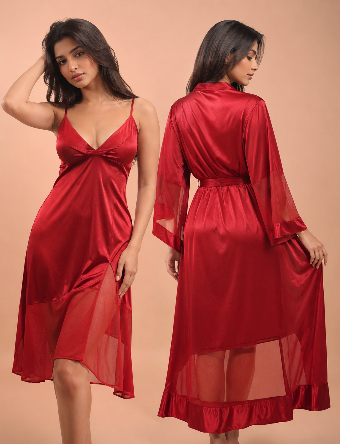 Velour Silk And Mesh Dream Set