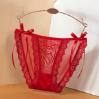 Flirty Ruby Satin Ribbon Panty