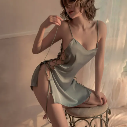 Blush Satin Side-Tie Slip Dress 🌸✨