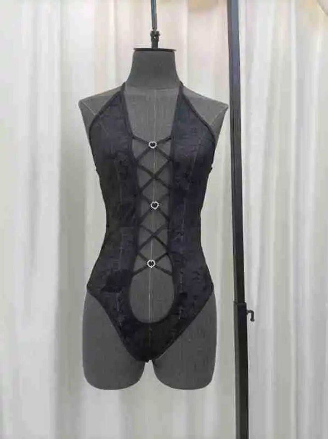 SD - Floral Lace Criss-Cross Bodysuit