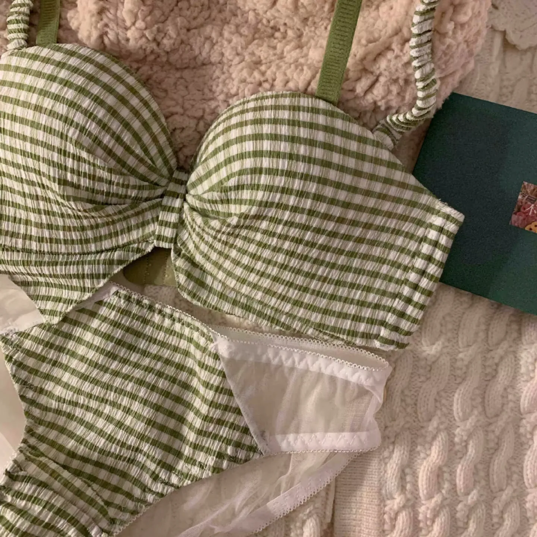 Sweet Gingham Comfort Lingerie Set 💕