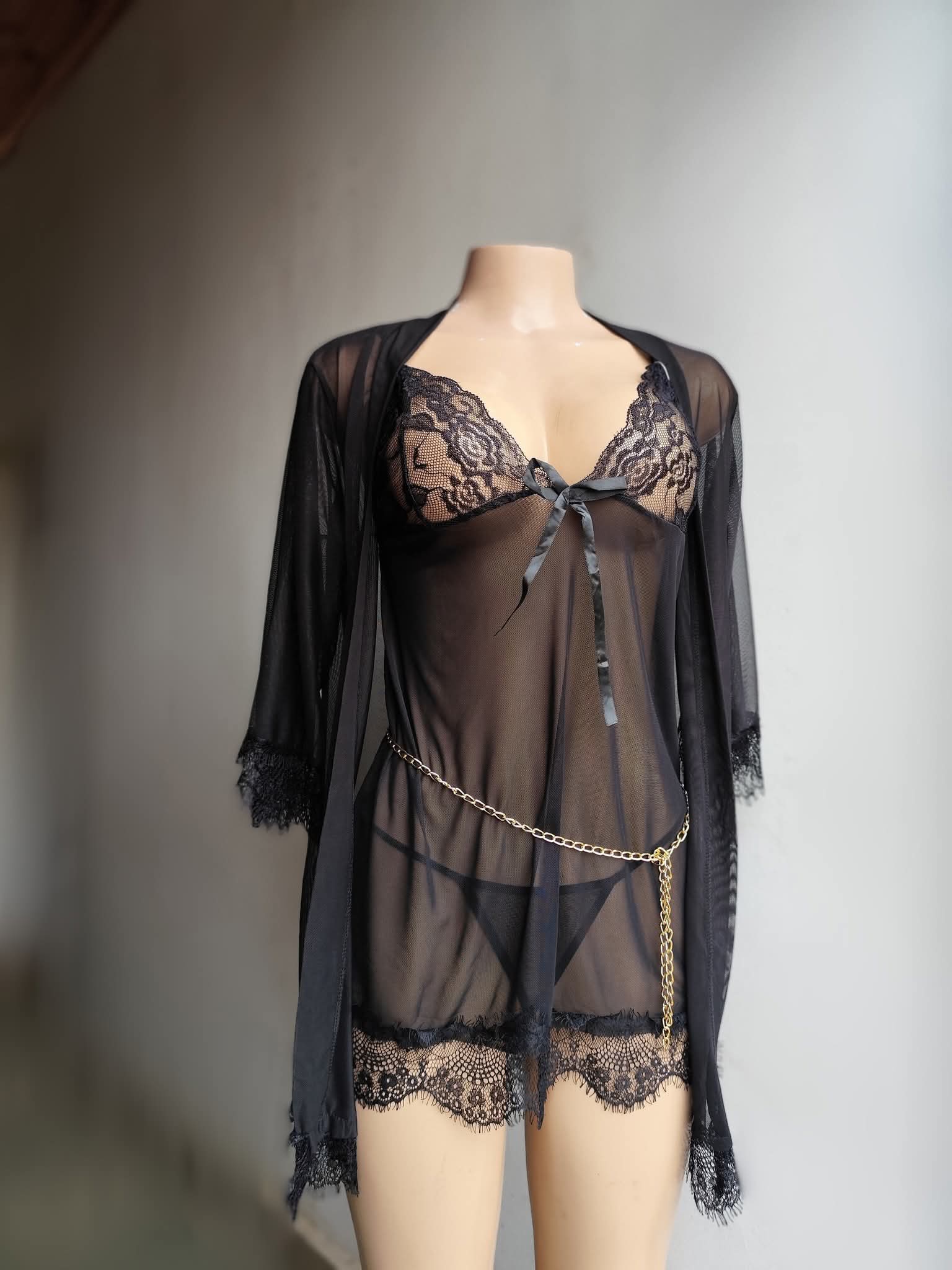 Elegant Sheer Nightwear Set